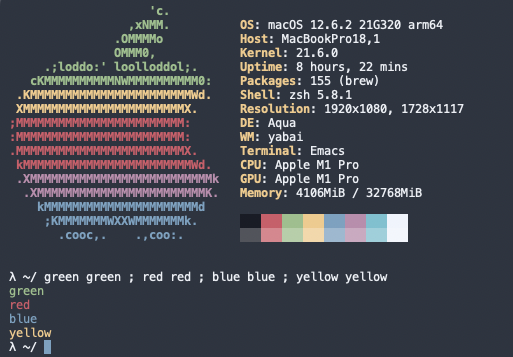 Figure 1: COLOURS!